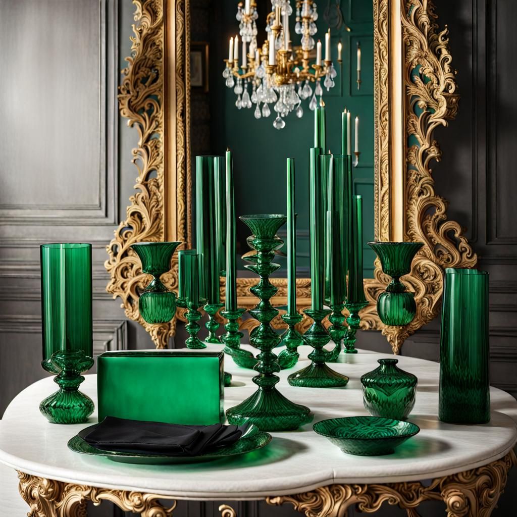Baroque Splendor in emerald tones