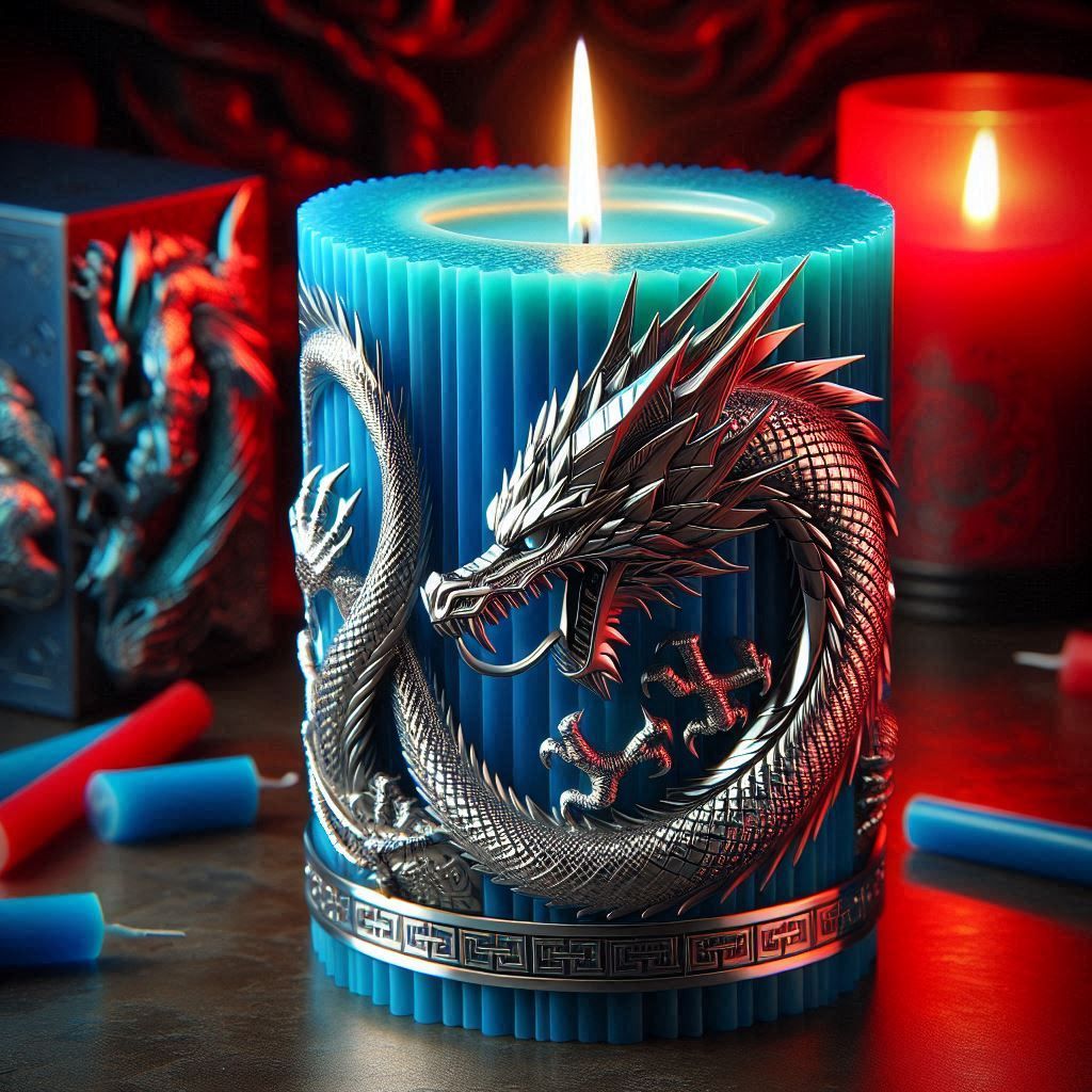 Candles Decorated with Dragon 2