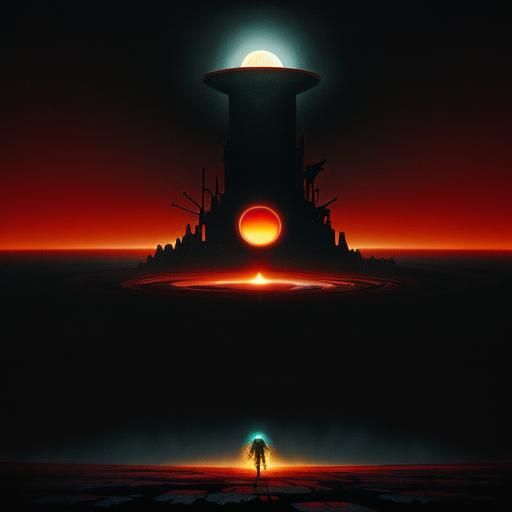 Black Hole, Zdzisław Beksiński trending on Artstation Unreal...