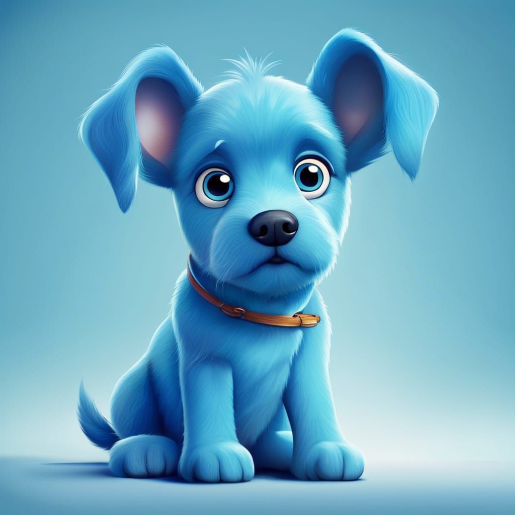 Blue dog  by @Cute dog