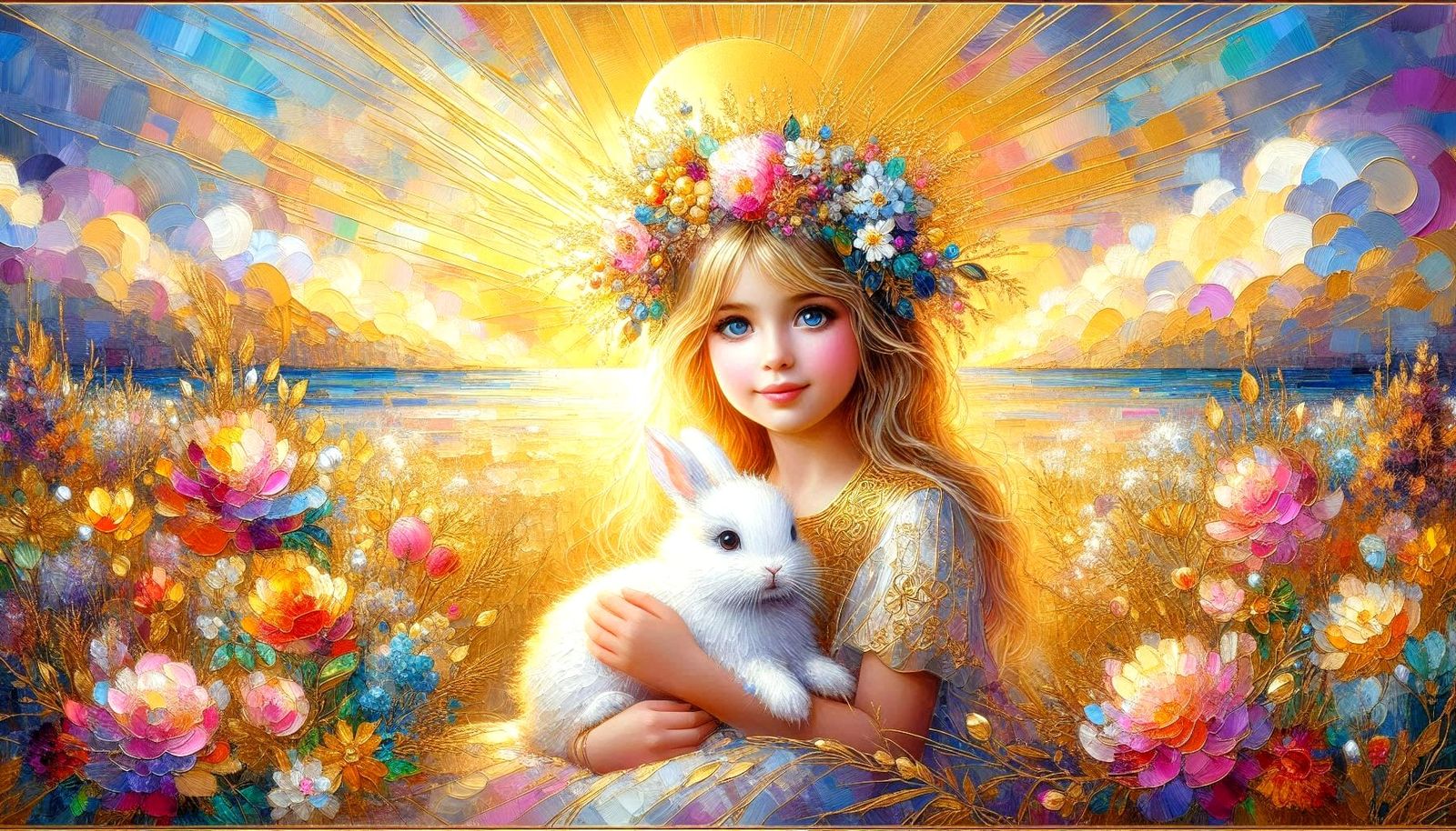 Bunnies In The Garden