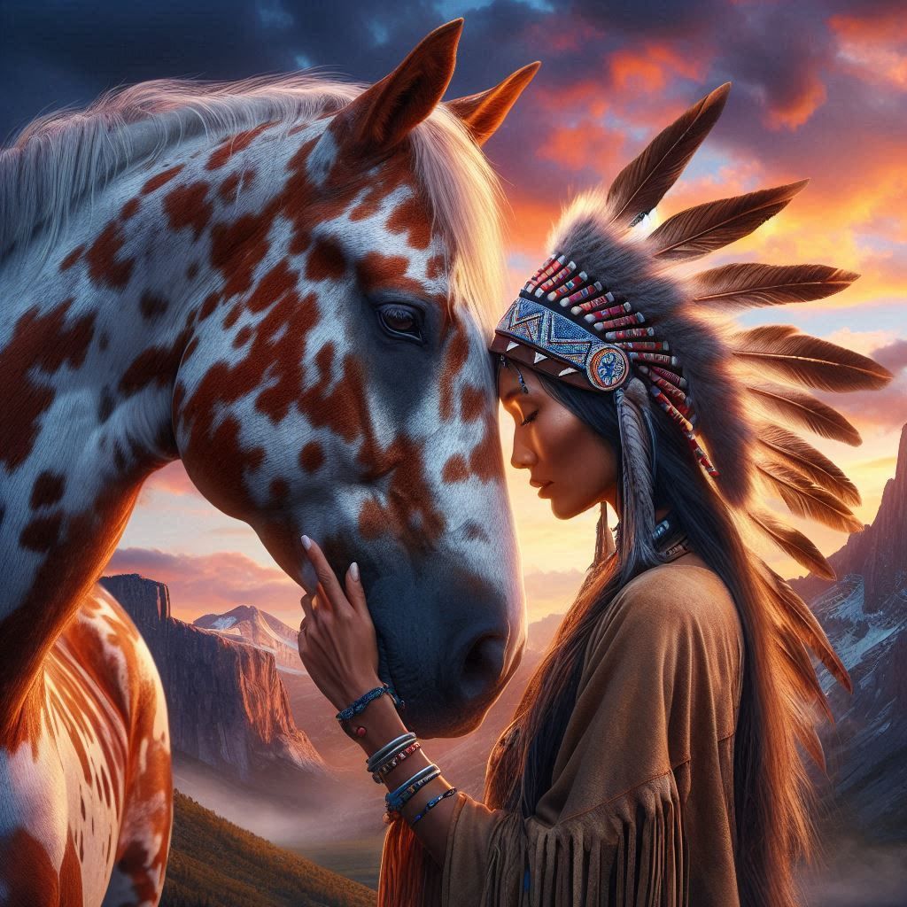 horse and native american