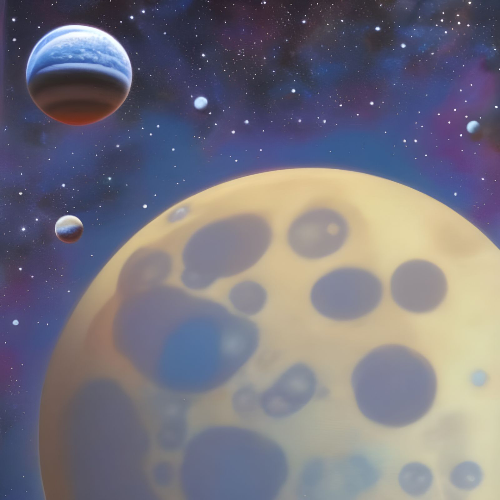 A moon of a gas giant - AI Generated Artwork - NightCafe Creator