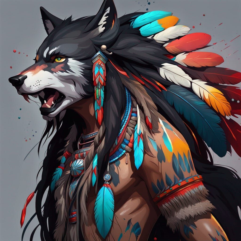 Splash art, Wolf