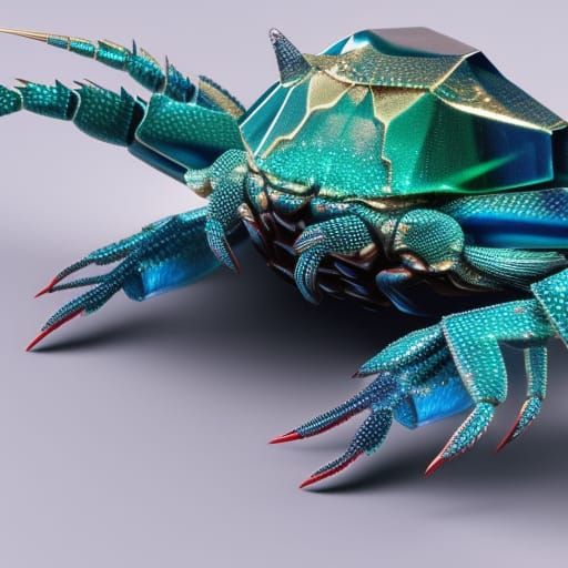 Crystal Crab boss monster AI Generated Artwork NightCafe Creator
