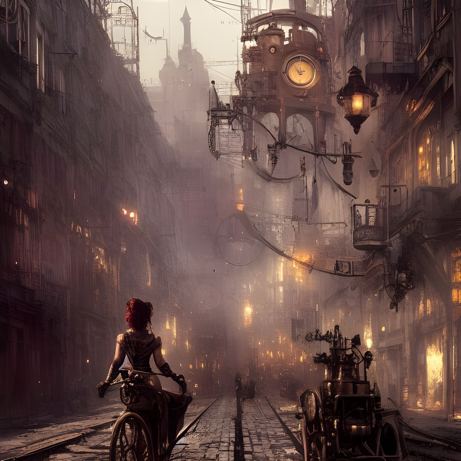 Steampunk City XXIX - AI Generated Artwork - NightCafe Creator