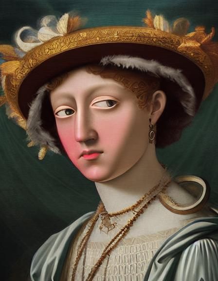 renaissance painting digital art contrasting colors monochro...
