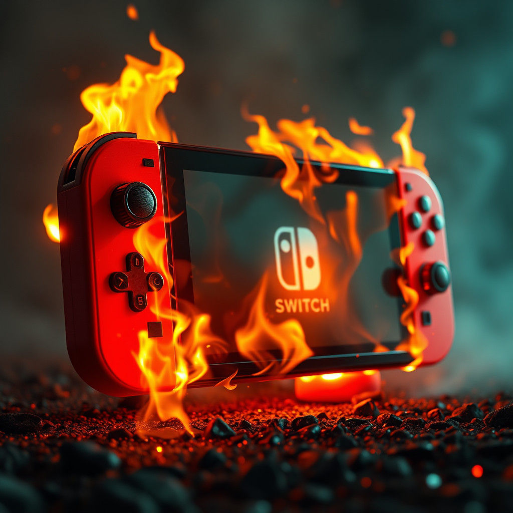 nintendo switch on fire