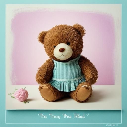 Cute Teddy Bear Exhibition in Whimsical Illustration Style