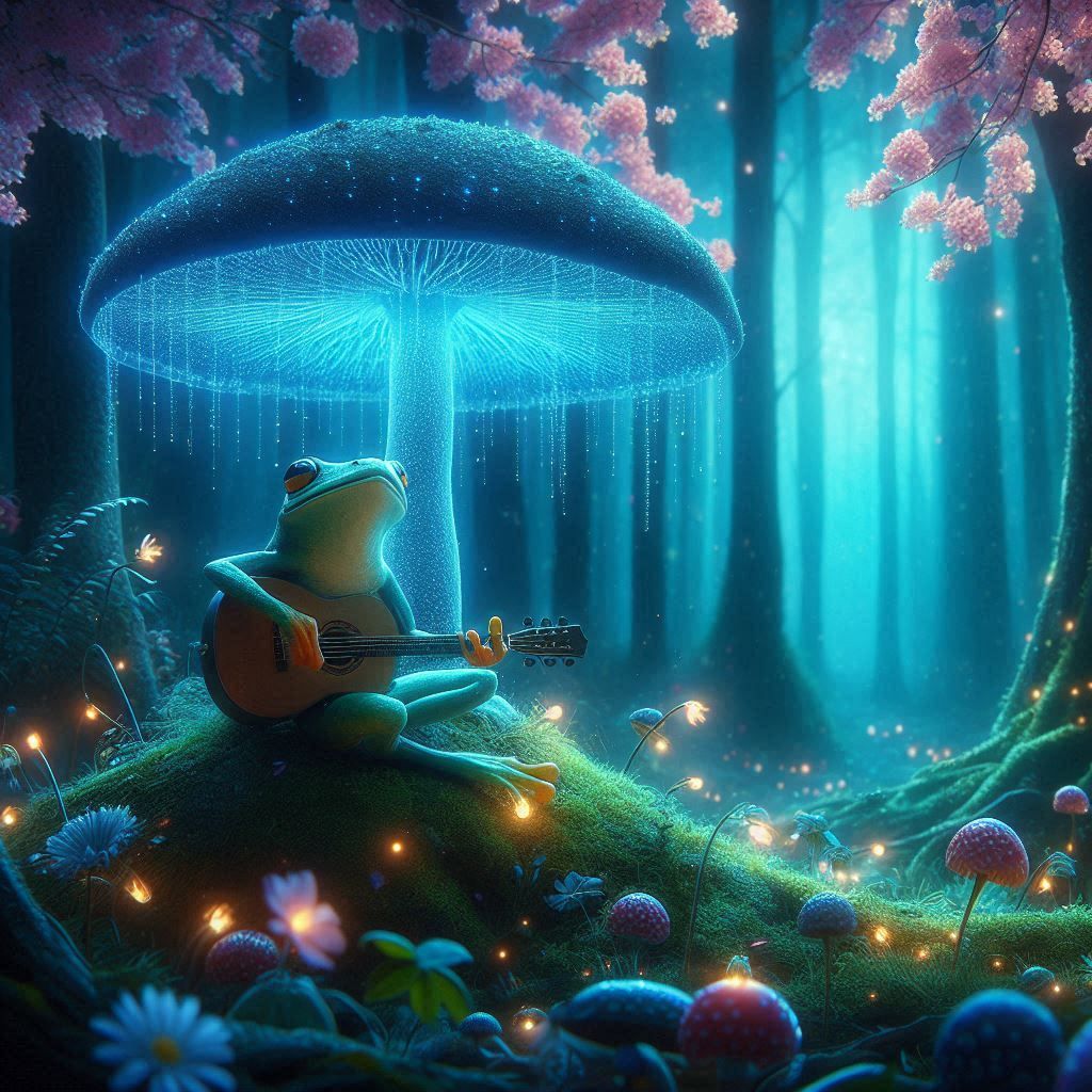 music in the calm forest