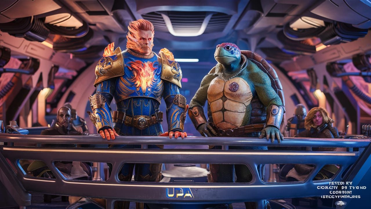 Captain Rylex Phoxien Standing Next To His Commander Hodahn ...