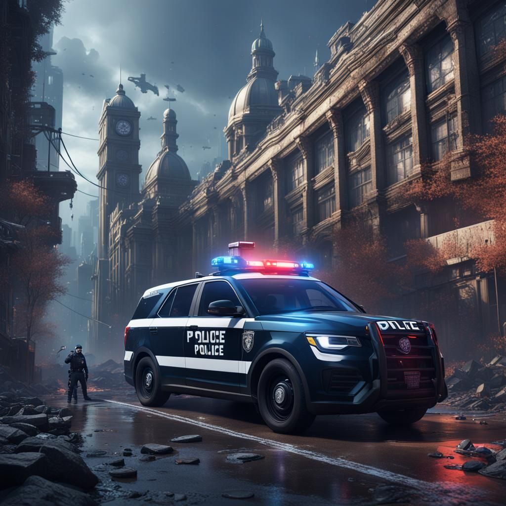 police officer dystopian - AI Generated Artwork - NightCafe Creator