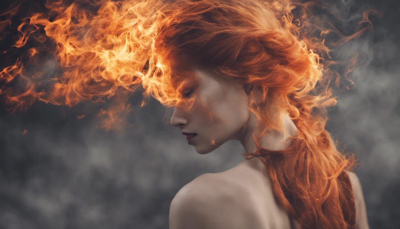 Your hair is winter fire, January embers. My heart burns there too ...