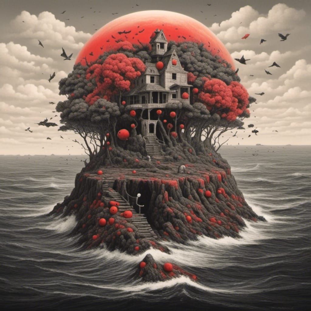 <lora:Avada Kedavra:1.0> Red island 