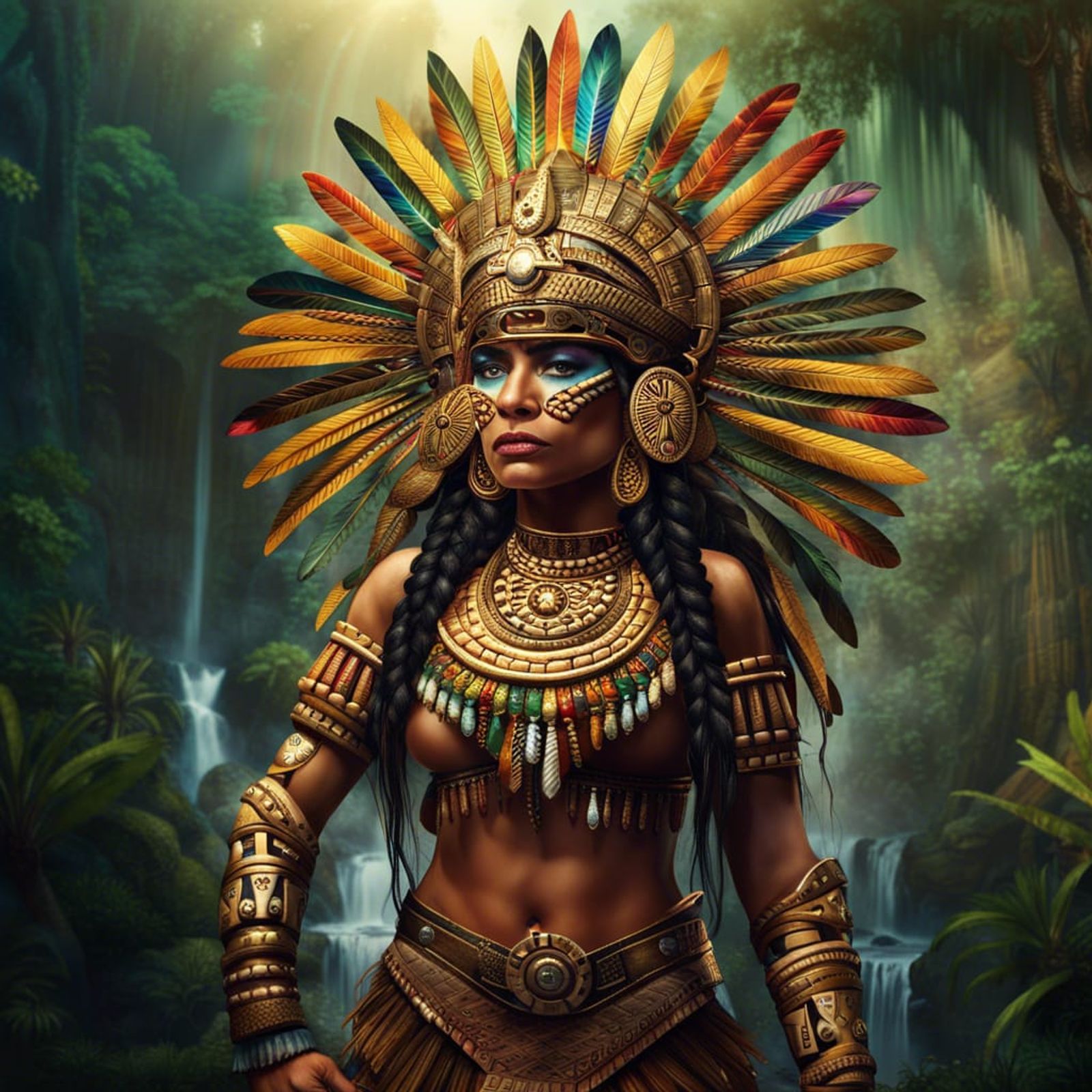 aztec warrior and princess