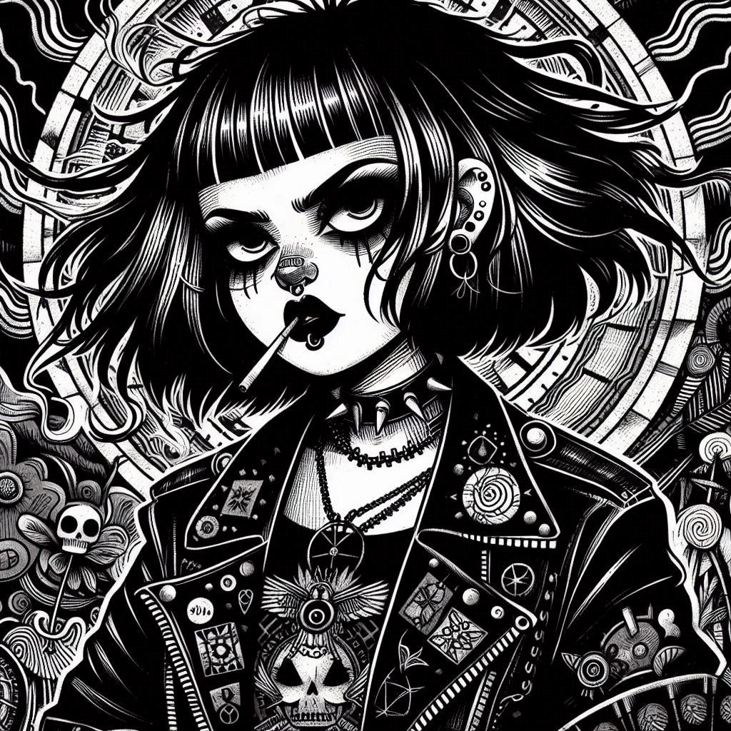 Goth punk girl