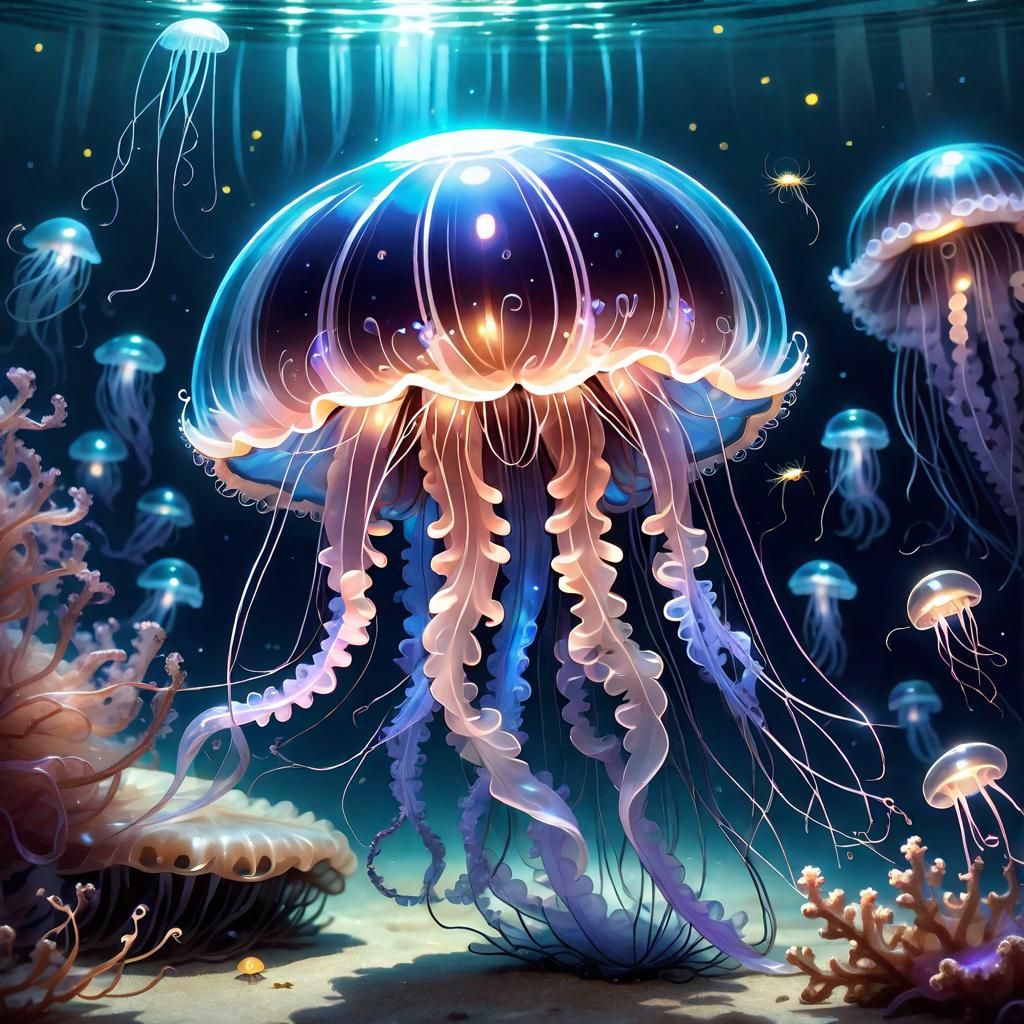 Jellyfish - AI Generated Artwork - NightCafe Creator