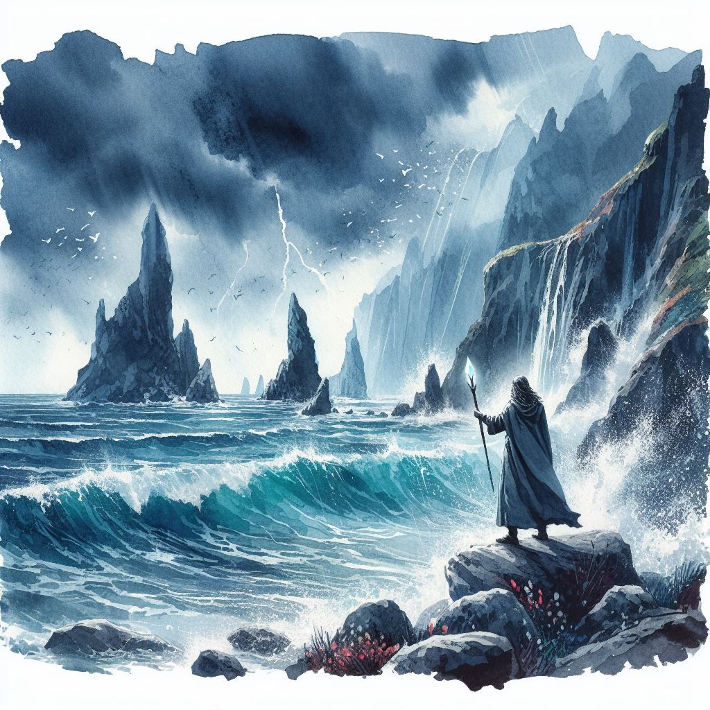 Maglor wanders along the shores of the world