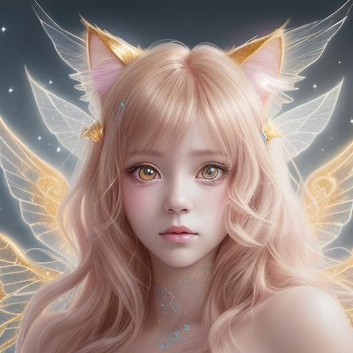 (Lora : Sparkle beautiful face)  Gel pen markers, manga styl...
