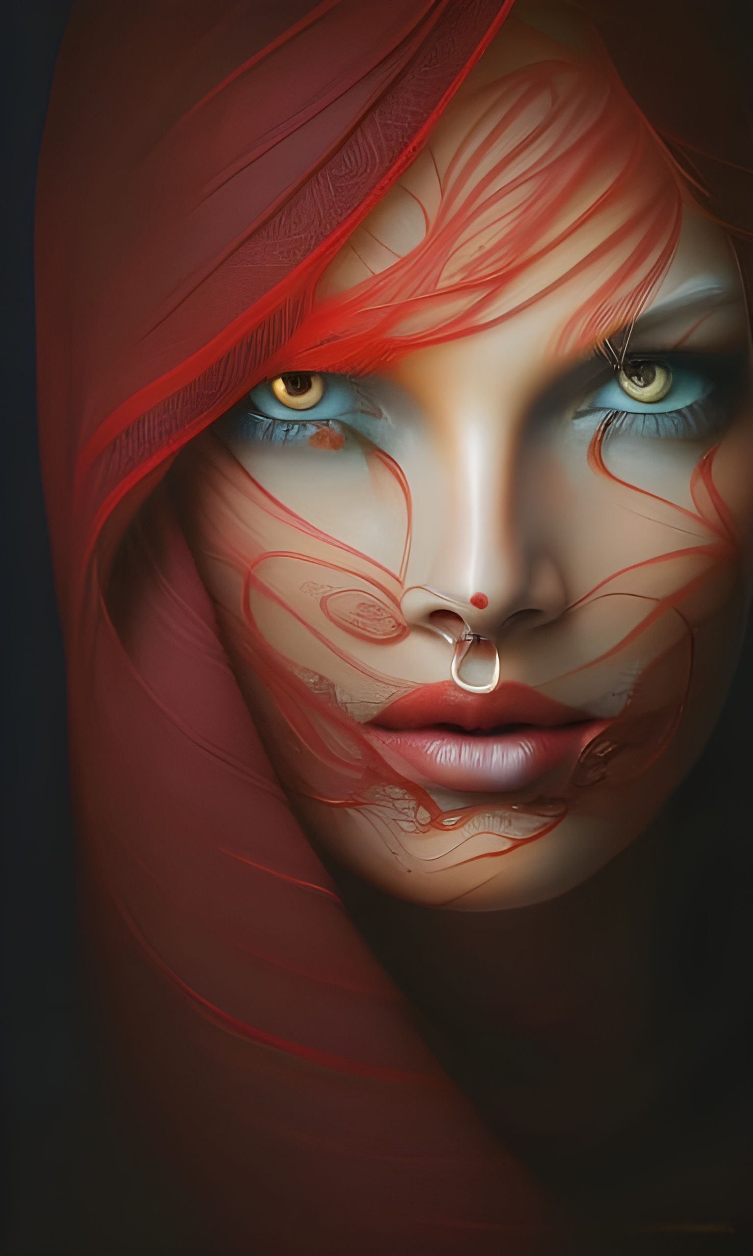 Paint me red AI Generated Artwork NightCafe Creator