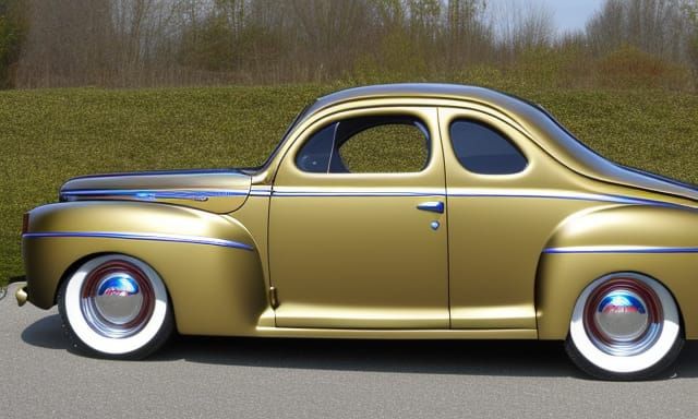 Bubbletop 1944 ford coupe