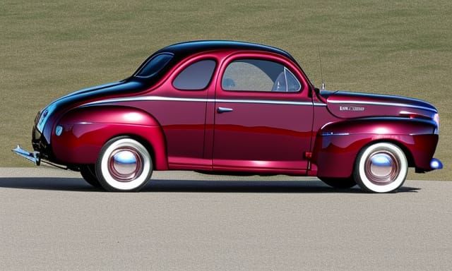 Bubbletop 1944 ford coupe