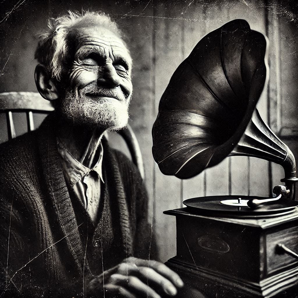 Le vieil homme au gramophone