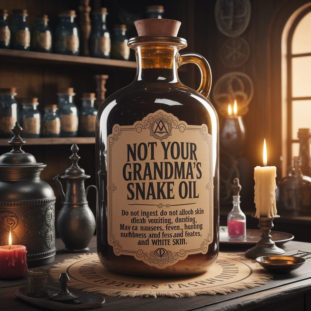  "Not your Grandma's Snake oil "   by @Tilted25