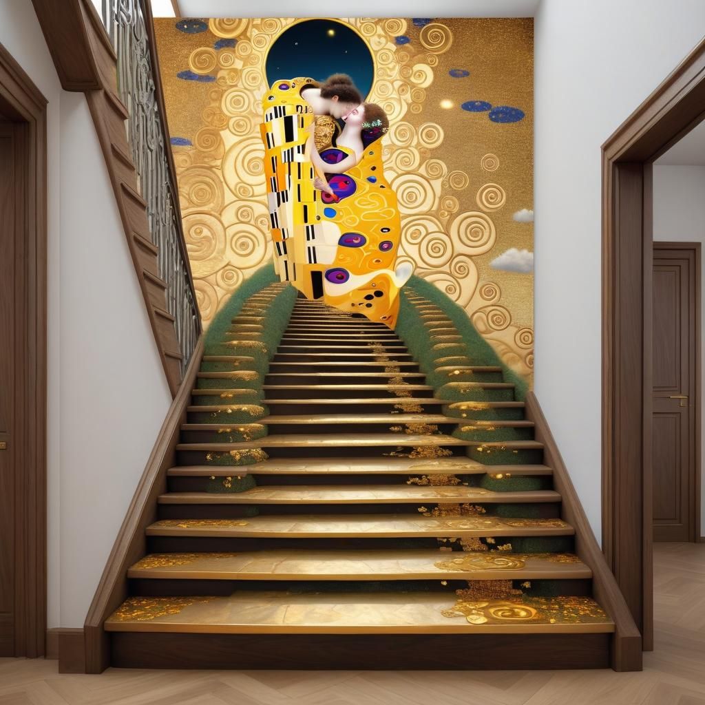 3D Gustav Klimt Stairway to Heaven