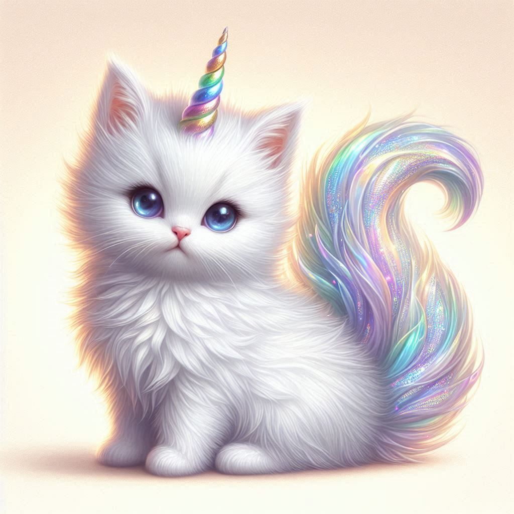 rainbow kitten