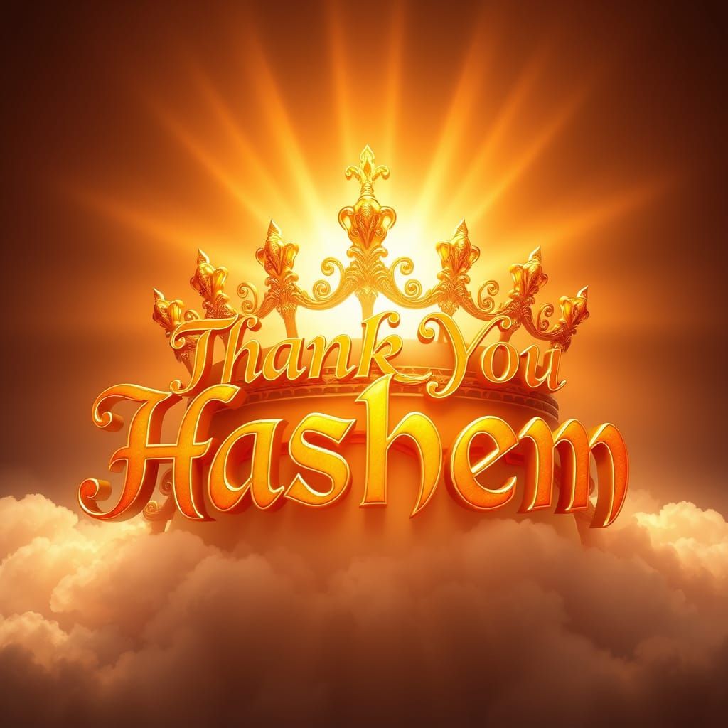 Regal Golden Hebrew Script Illuminated with Ethereal Glow