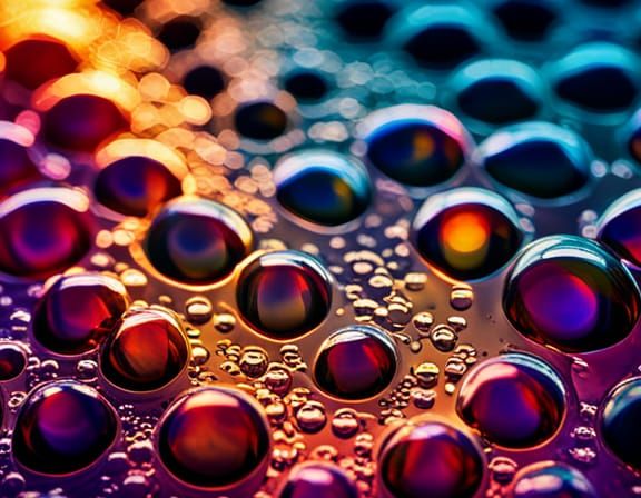 Closeup of wax bubbles - AI Generated Artwork - NightCafe Creator