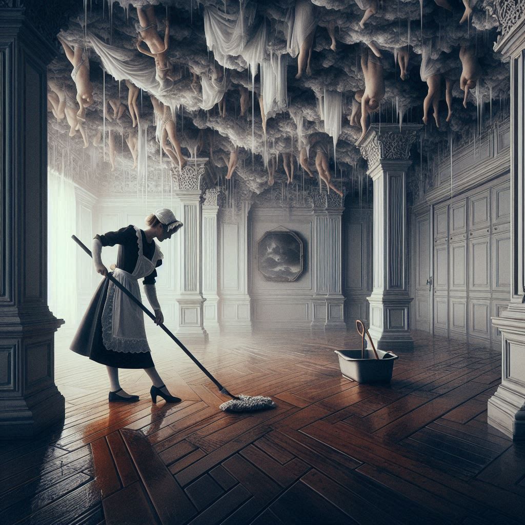 she forgets the ceiling...