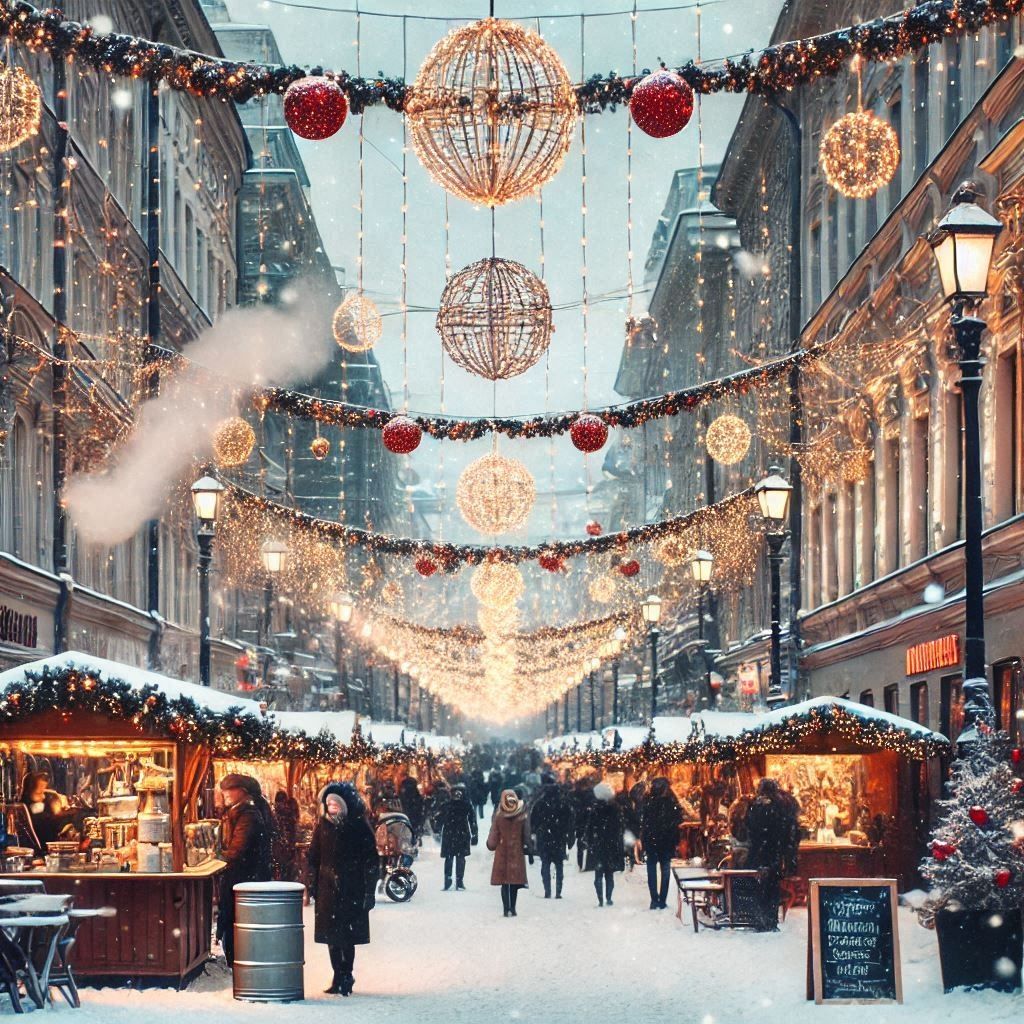 "Snowy Streets & Festive Hearts"
