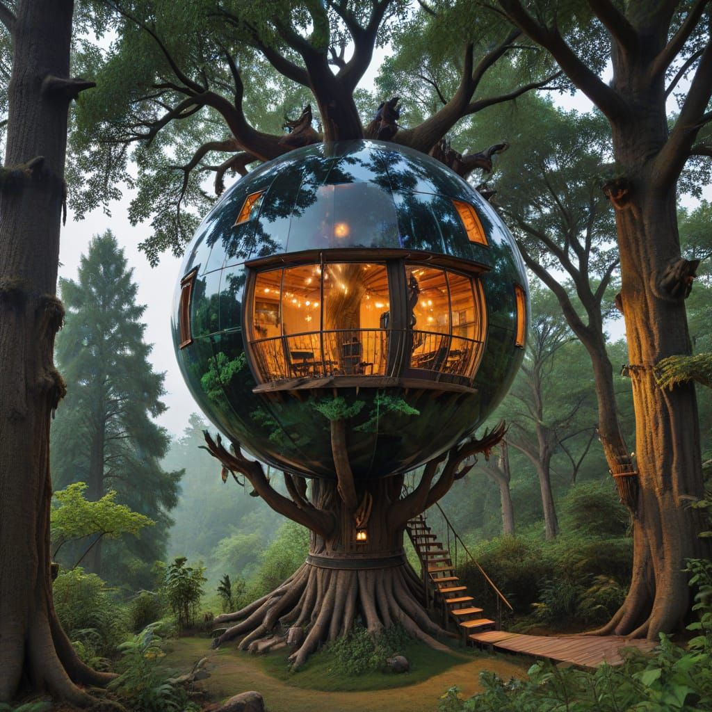 The Forrest King DEMON living in a globe treehouse