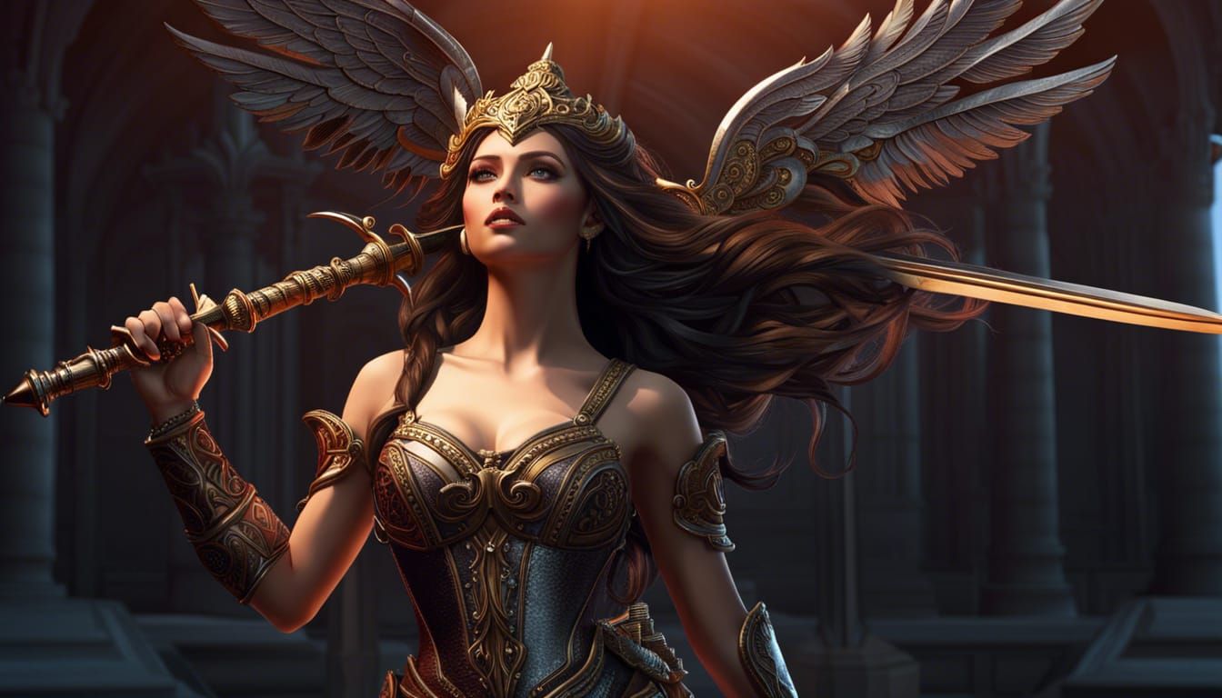A Beautiful Majestic Woman Warrior