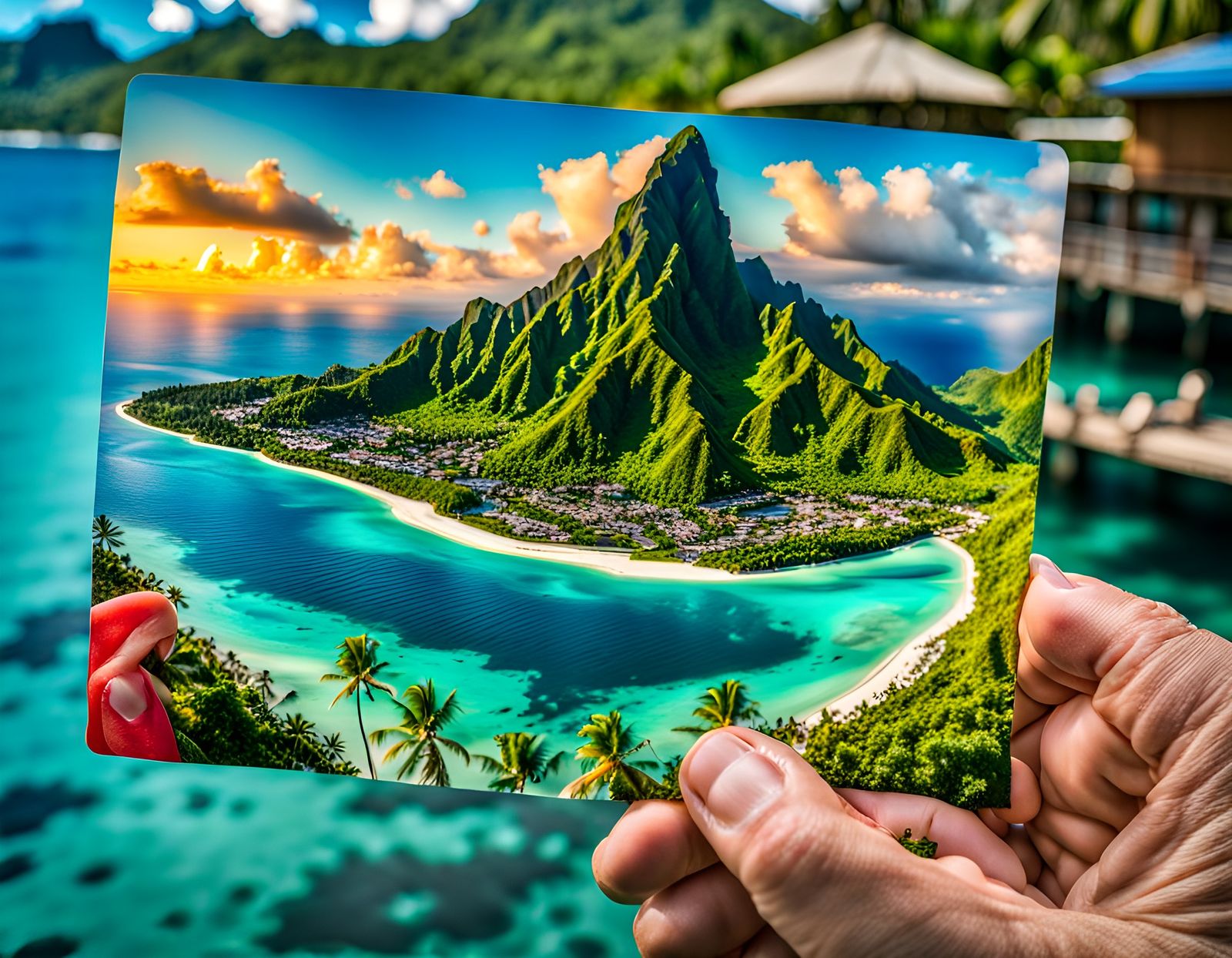 Postcard from Tahiti - AI Generated Artwork - NightCafe Creator