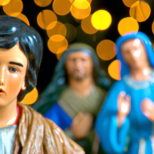 nativity scene centered on John the Baptist instead of Jesus AI