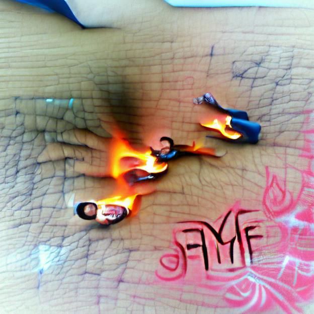 My friends on fire