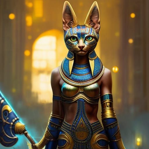 The Cat God Bastet AI Generated Artwork NightCafe Creator