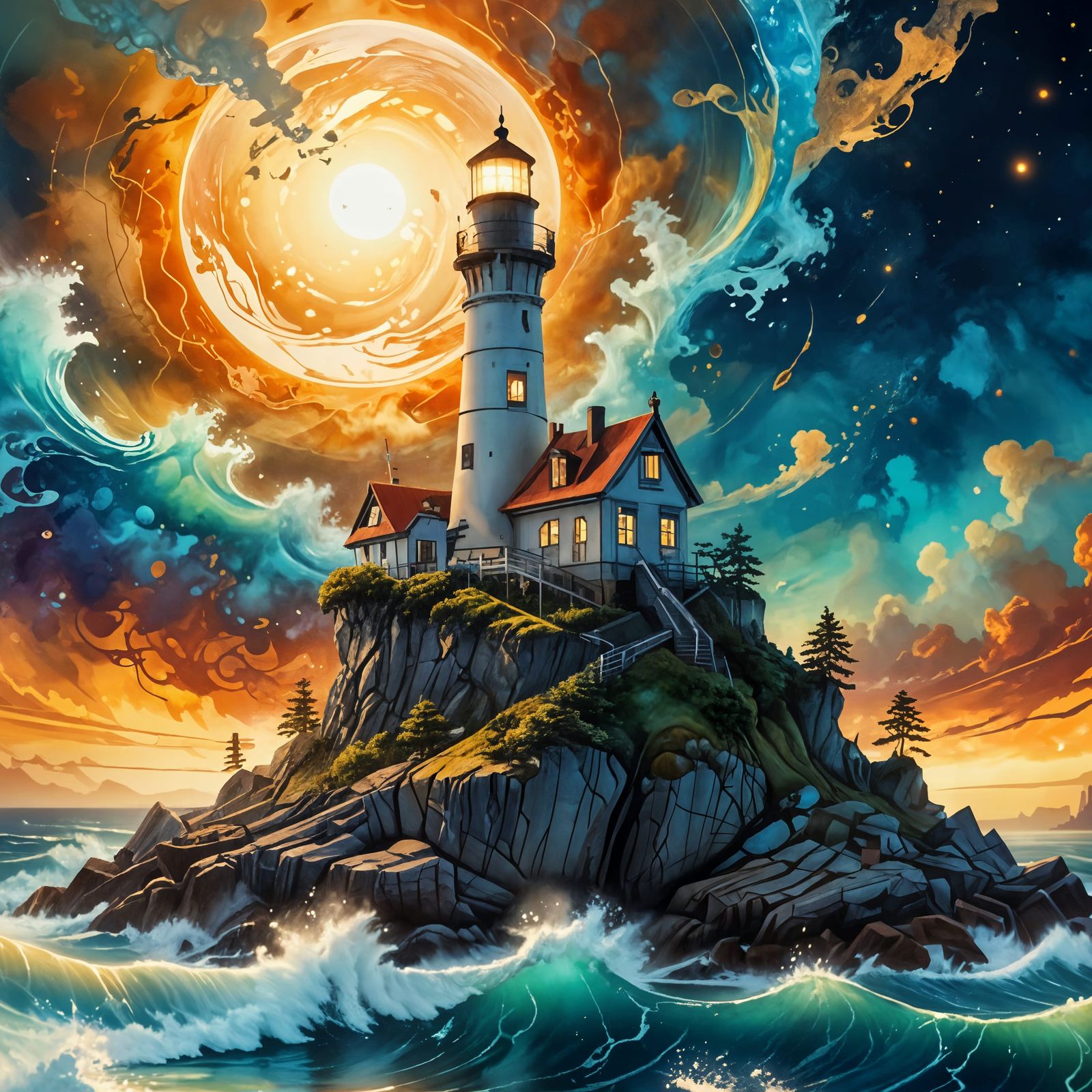 epic lighthouse  by @Charlotti