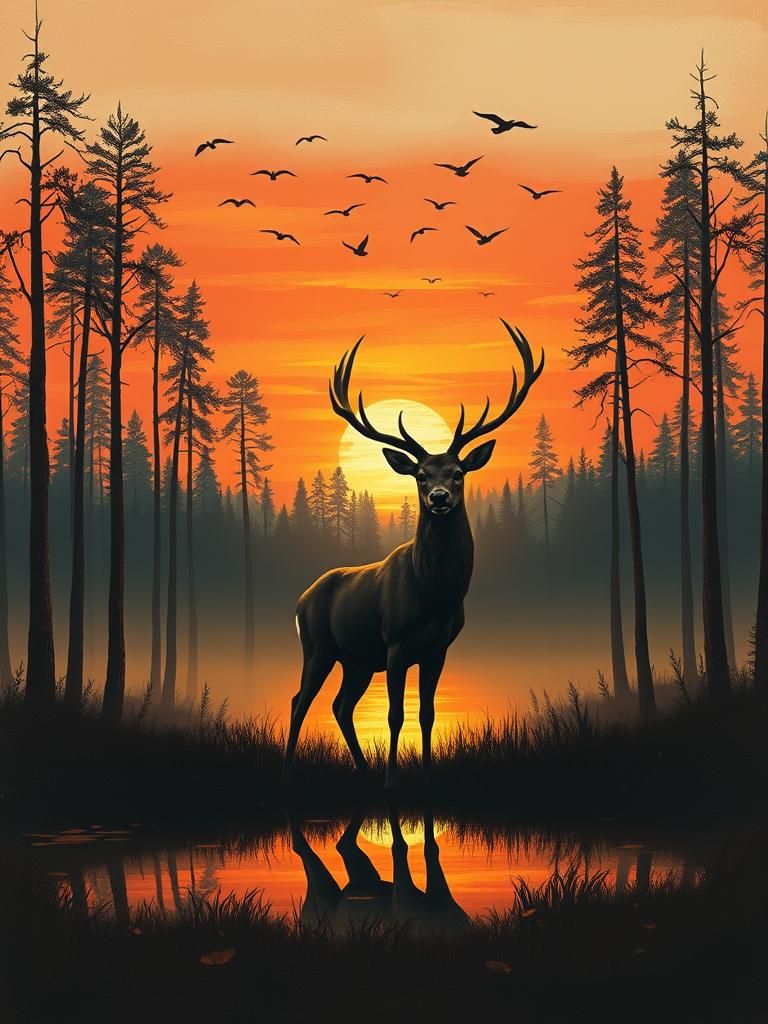 The Guardian of Sunset Woods  by @Uwork
