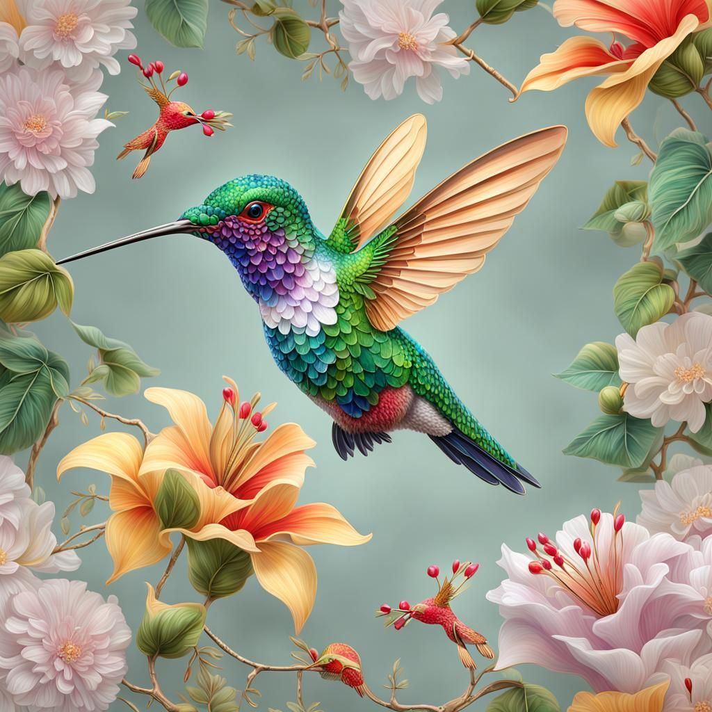 Hummingbird - AI Generated Artwork - NightCafe Creator