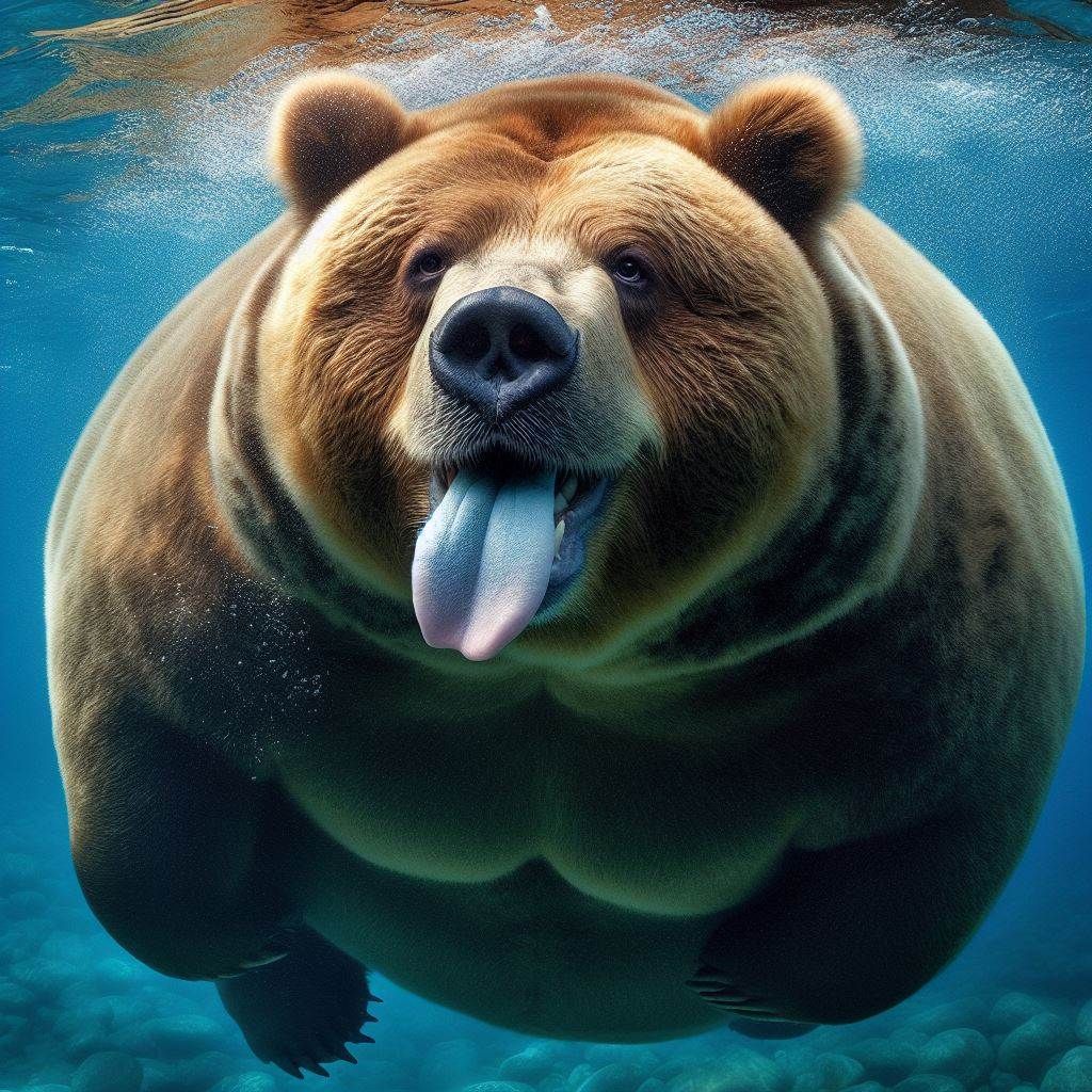 Silly Bear Swimming