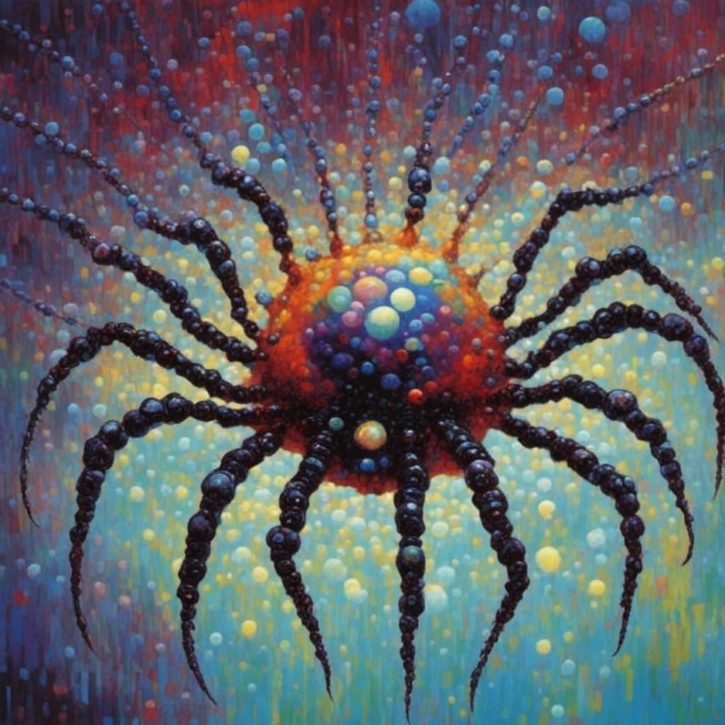 Bubble spider #13 - AI Generated Artwork - NightCafe Creator