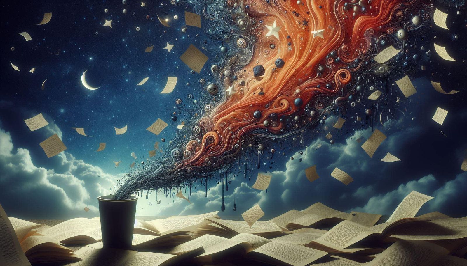 Words are flowing out like endless rain into a paper cup
They slither wildly as they slip away across the universe