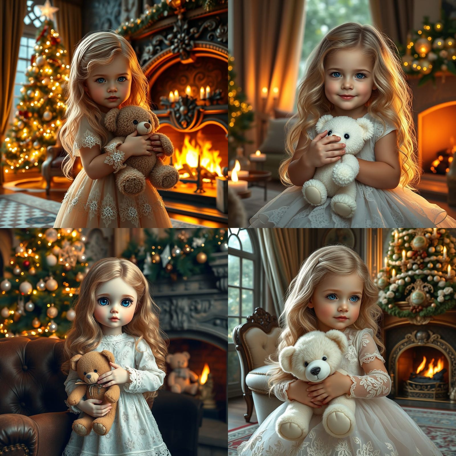 A Little girl with a cute baby face with long wavy blonde ha...