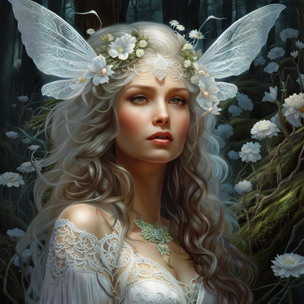 White Faerie - AI Generated Artwork - NightCafe Creator