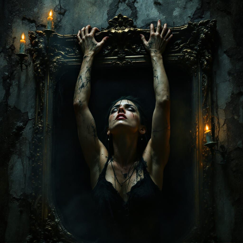 Escaping the mirror AI Generated Artwork NightCafe Creator