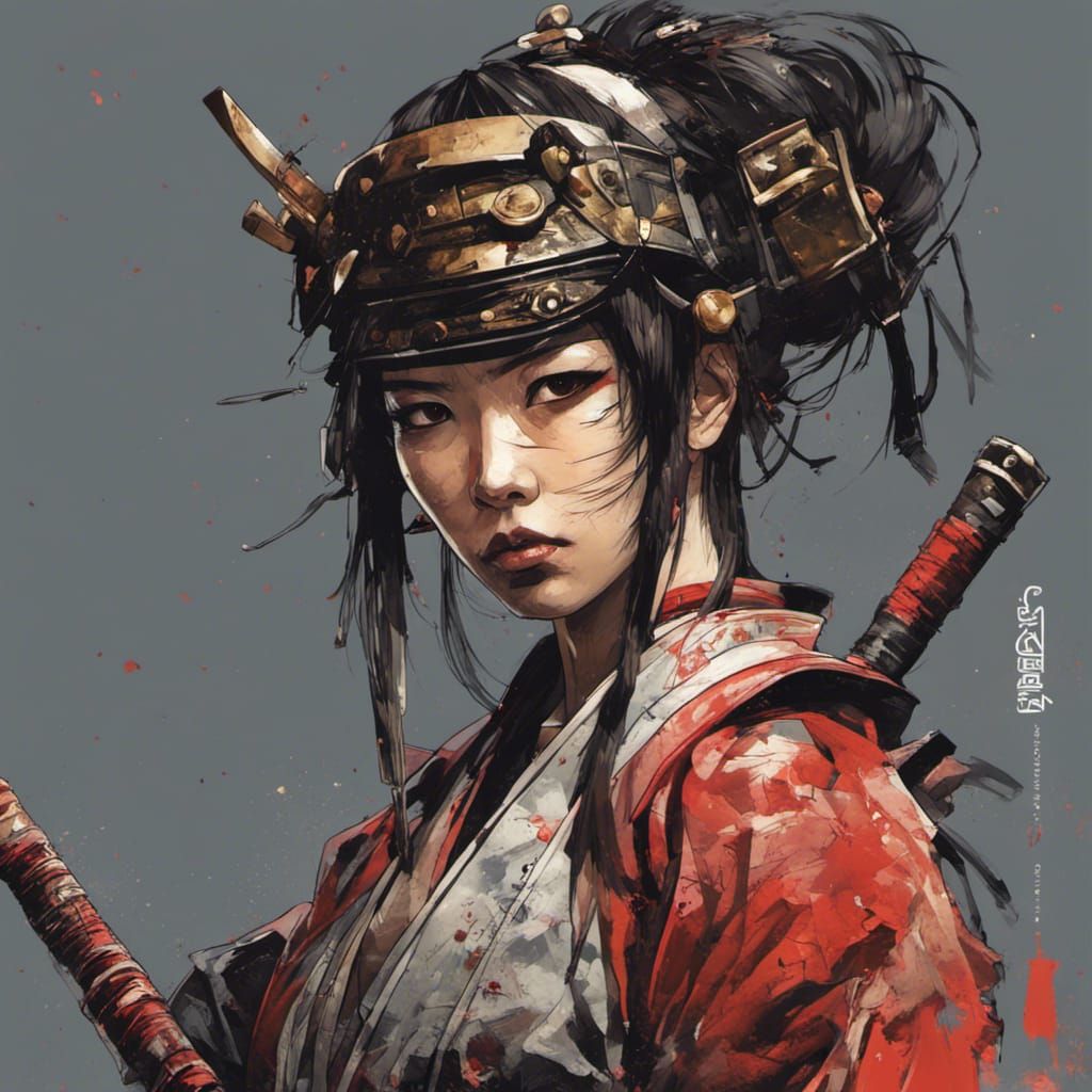 new2ai female samurai - AI Generated Artwork - NightCafe Creator
